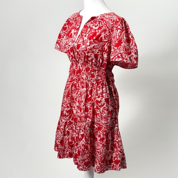 Anthropologie Somerset Mini Dress Red Paisley Size Small Retail: $150 ❤️👗✨ - Picture 2 of 16